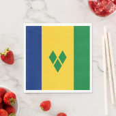 Serviette En Papier Drapeau de Saint-Vincent (En situation)