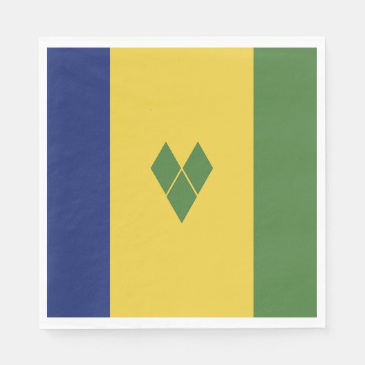 Serviette En Papier Drapeau de Saint-Vincent-et-les Grenadines (Devant)