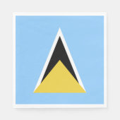 Serviette En Papier Drapeau de Sainte-Lucie (Devant)