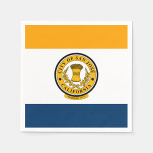 Serviette En Papier Drapeau de San Jose, Californie