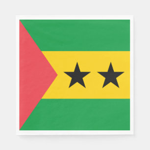 Serviette En Papier Drapeau de Sao Tomé-et-Principe
