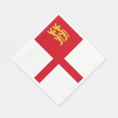 Serviette En Papier Drapeau de Sercq (Coin)