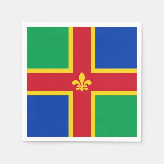 Serviette En Papier Drapeau de serviettes Lincolnshire (Devant)
