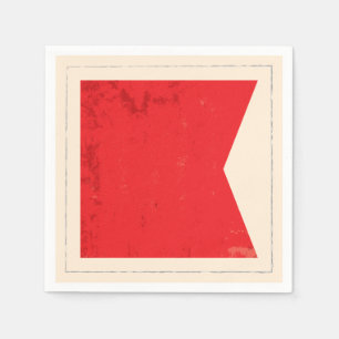 Serviette En Papier Drapeau de signal nautique de la lettre "B"