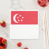 Serviette En Papier Drapeau de Singapour (En situation)