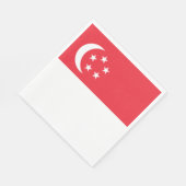 Serviette En Papier Drapeau de Singapour (Coin)