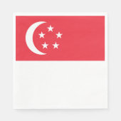 Serviette En Papier Drapeau de Singapour (Devant)