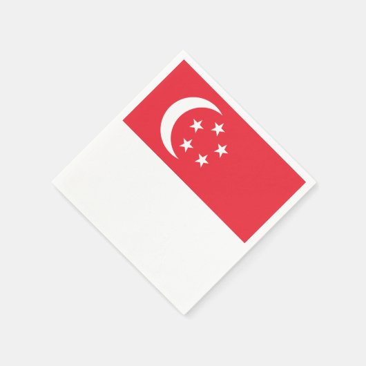 Serviette En Papier Drapeau de Singapour (Coin)
