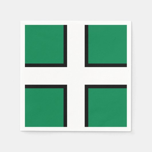 Serviette En Papier Drapeau de St Petroc / Drapeau de Devon Napkins (Devant)