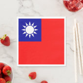 Serviette En Papier Drapeau de Taïwan (En situation)