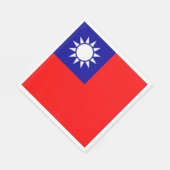 Serviette En Papier Drapeau de Taïwan (Coin)
