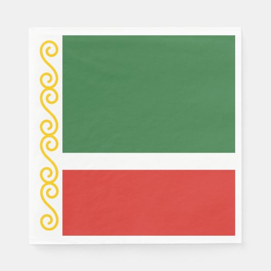 Serviette En Papier Drapeau de Tchétchénie (Devant)