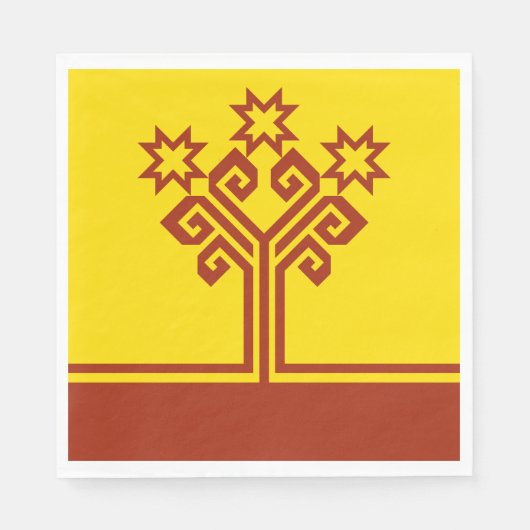 Serviette En Papier Drapeau de Tchouvachie (Devant)