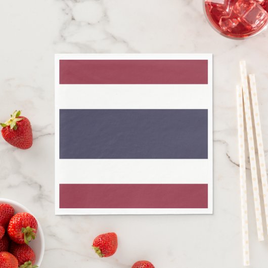 Serviette En Papier Drapeau de Thaïlande (En situation)