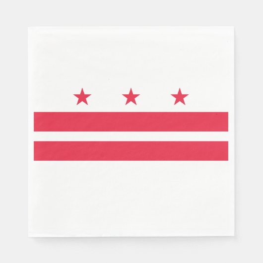 Serviette En Papier Drapeau de Washington D.C. (District de Columbia) (Devant)