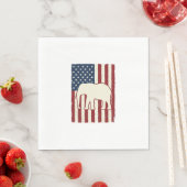 Serviette En Papier Drapeau d'éléphant patriotique Conception vectorie (En situation)