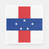 Serviette En Papier Drapeau des Antilles Pays-Bas (Devant)