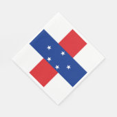 Serviette En Papier Drapeau des Antilles Pays-Bas (Coin)