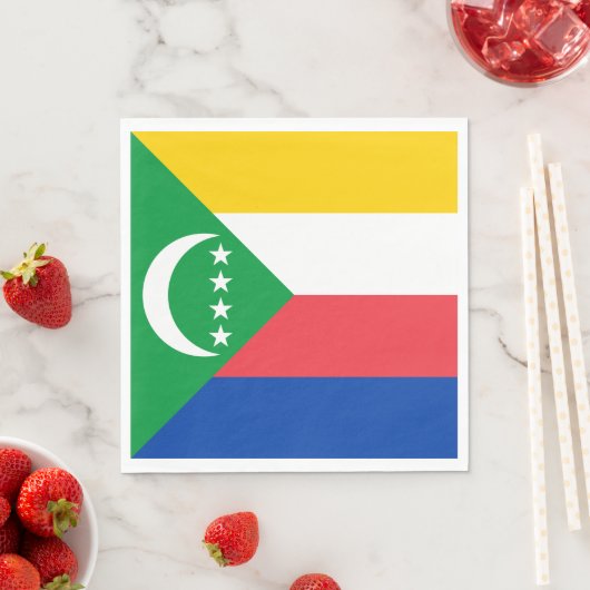 Serviette En Papier Drapeau des Comores (En situation)