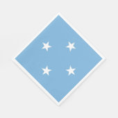 Serviette En Papier Drapeau des États fédérés de Micronésie (Coin)