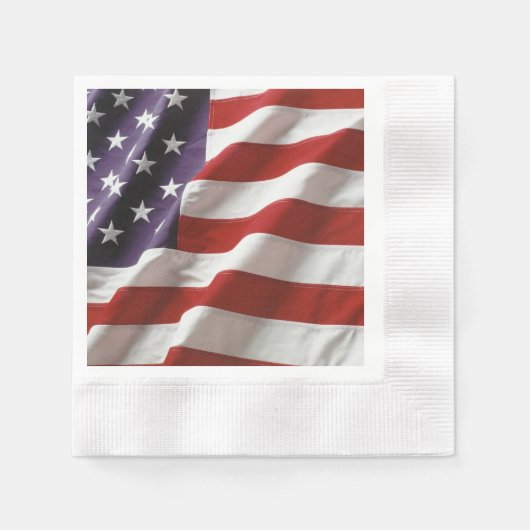 Serviette En Papier Drapeau des États-Unis (Devant)