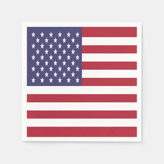 Serviette En Papier Drapeau des États-Unis (Devant)