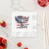 Serviette En Papier Drapeau des États-Unis. Amérique (En situation)