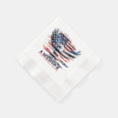 Serviette En Papier Drapeau des États-Unis. Amérique (Coin)