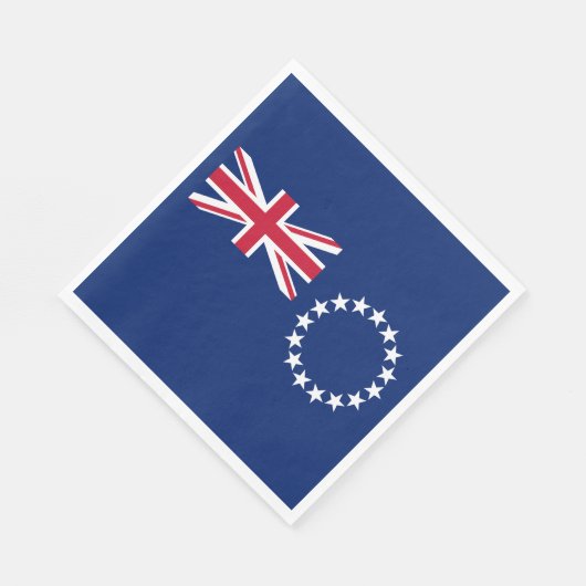 Serviette En Papier Drapeau des Îles Cook (Coin)