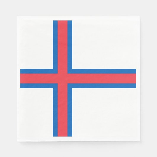 Serviette En Papier Drapeau des îles Féroé (Devant)