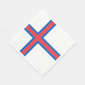 Serviette En Papier Drapeau des îles Féroé (Coin)