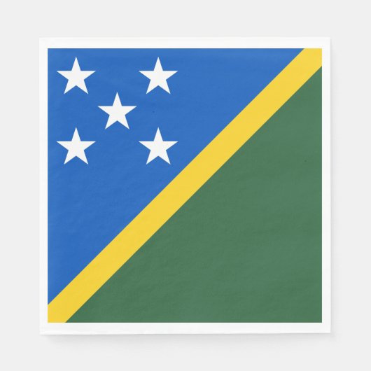Serviette En Papier Drapeau des Îles Salomon (Devant)