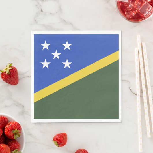 Serviette En Papier Drapeau des Îles Salomon (En situation)