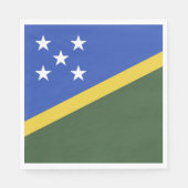 Serviette En Papier Drapeau des Îles Salomon (Devant)