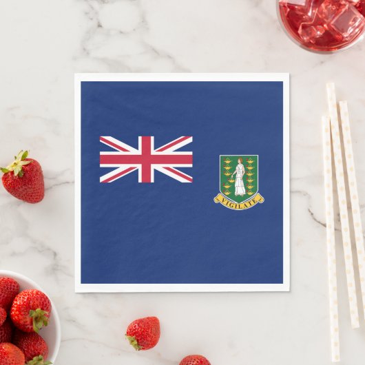 Serviette En Papier Drapeau des îles Vierges britanniques (En situation)
