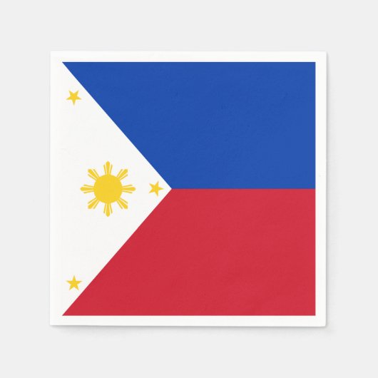 Serviette En Papier Drapeau des Philippines (Devant)