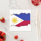 Serviette En Papier Drapeau des Philippines (En situation)