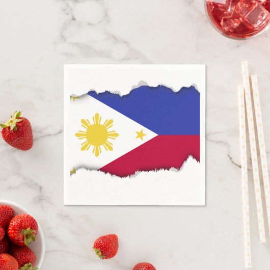 Serviette En Papier Drapeau des Philippines (En situation)