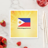Serviette En Papier Drapeau des Philippines, archipel, (En situation)
