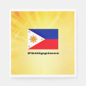Serviette En Papier Drapeau des Philippines, archipel, (Devant)