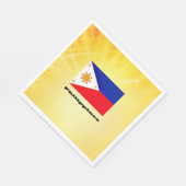 Serviette En Papier Drapeau des Philippines, archipel, (Coin)