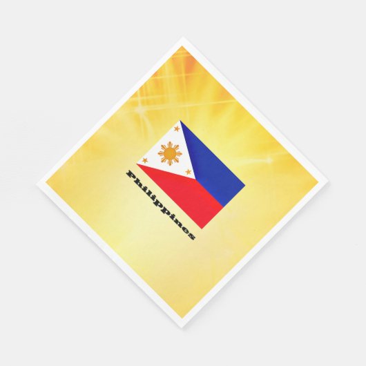 Serviette En Papier Drapeau des Philippines, archipel, (Coin)