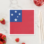 Serviette En Papier Drapeau des Samoa (En situation)