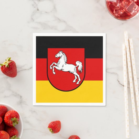 Serviette En Papier Drapeau des serviettes de Basse-Saxe (En situation)