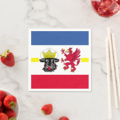 Serviette En Papier Drapeau des serviettes de Mecklembourg-Poméranie o (En situation)