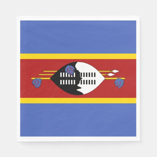 Serviette En Papier Drapeau d'Eswatini (Devant)