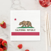 Serviette En Papier Drapeau d'État de Californie (En situation)