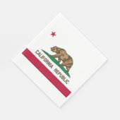 Serviette En Papier Drapeau d'État de Californie (Coin)