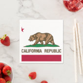 Serviette En Papier Drapeau d'État de Californie (En situation)
