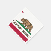 Serviette En Papier Drapeau d'État de Californie (Coin)